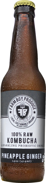 Farm Boy Produce Pineapple Ginger kombucha bottle